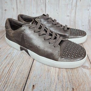 Mercer Edit‎ bronze Catcall leather upper sneakers, size 8